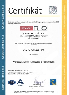 Certifikát QMS v českém a anglickém jazyce