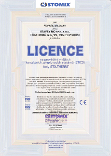Licence ETICS STX.THERM0001