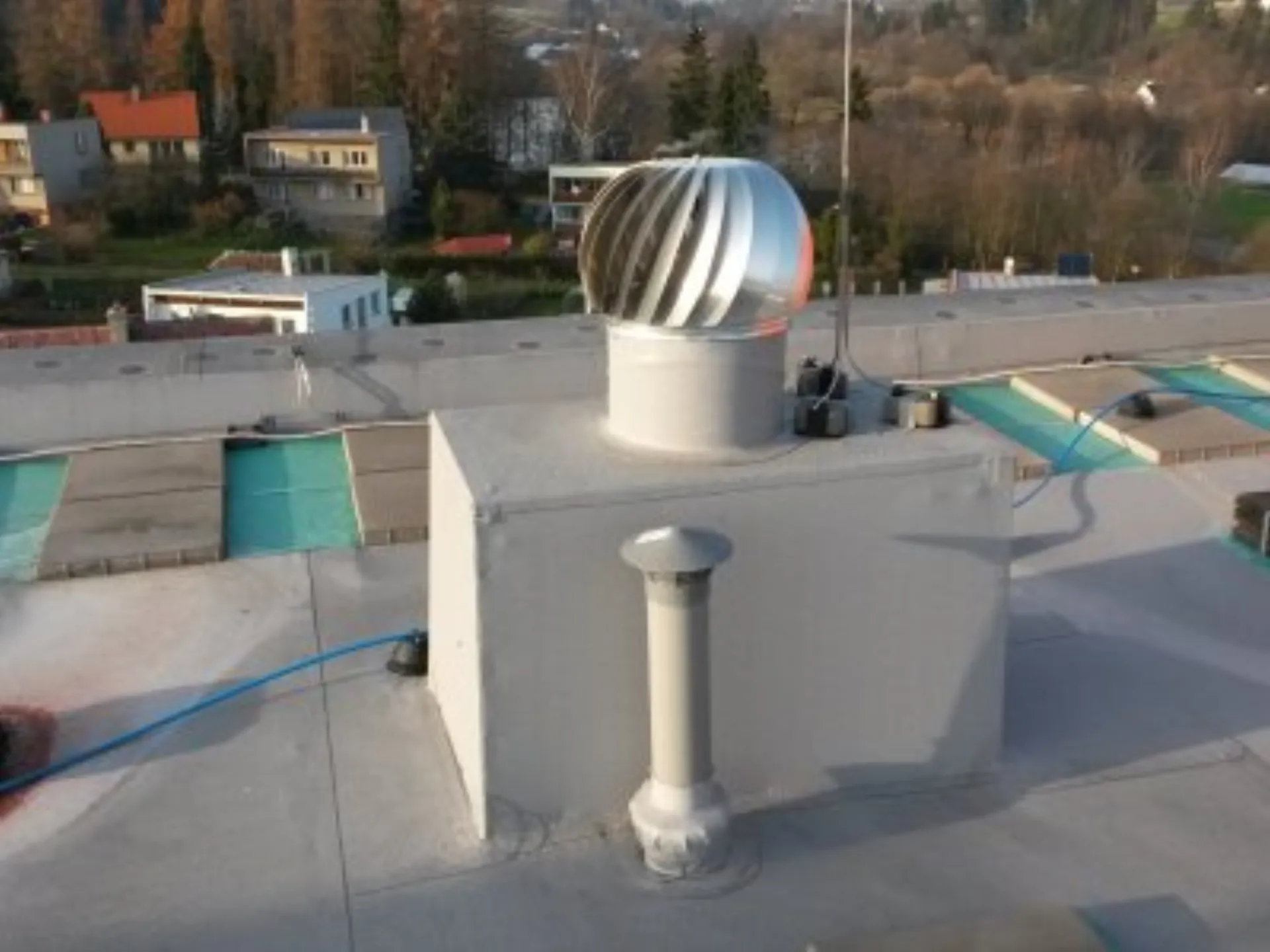 Ukázka zatížení mPVC, zabalení střešních prvků - 2